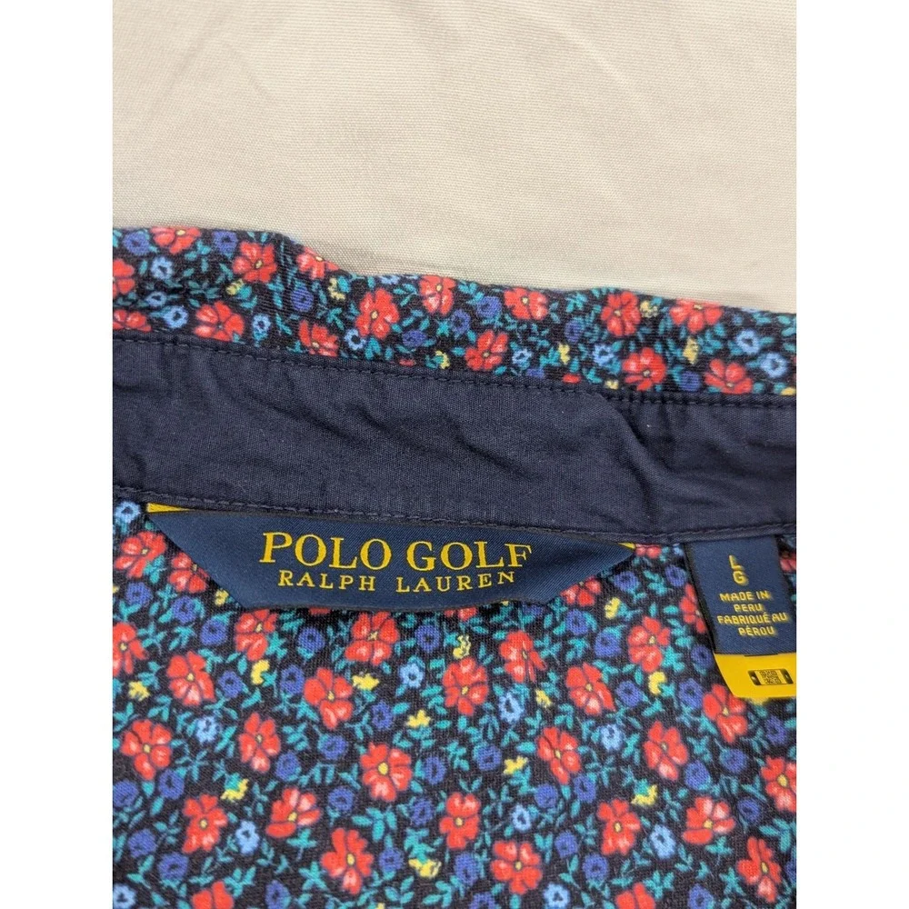 Polo Golf Ralph Lauren Floral Shirt Mens  Casual Preppy Oklahoma City Golf Large